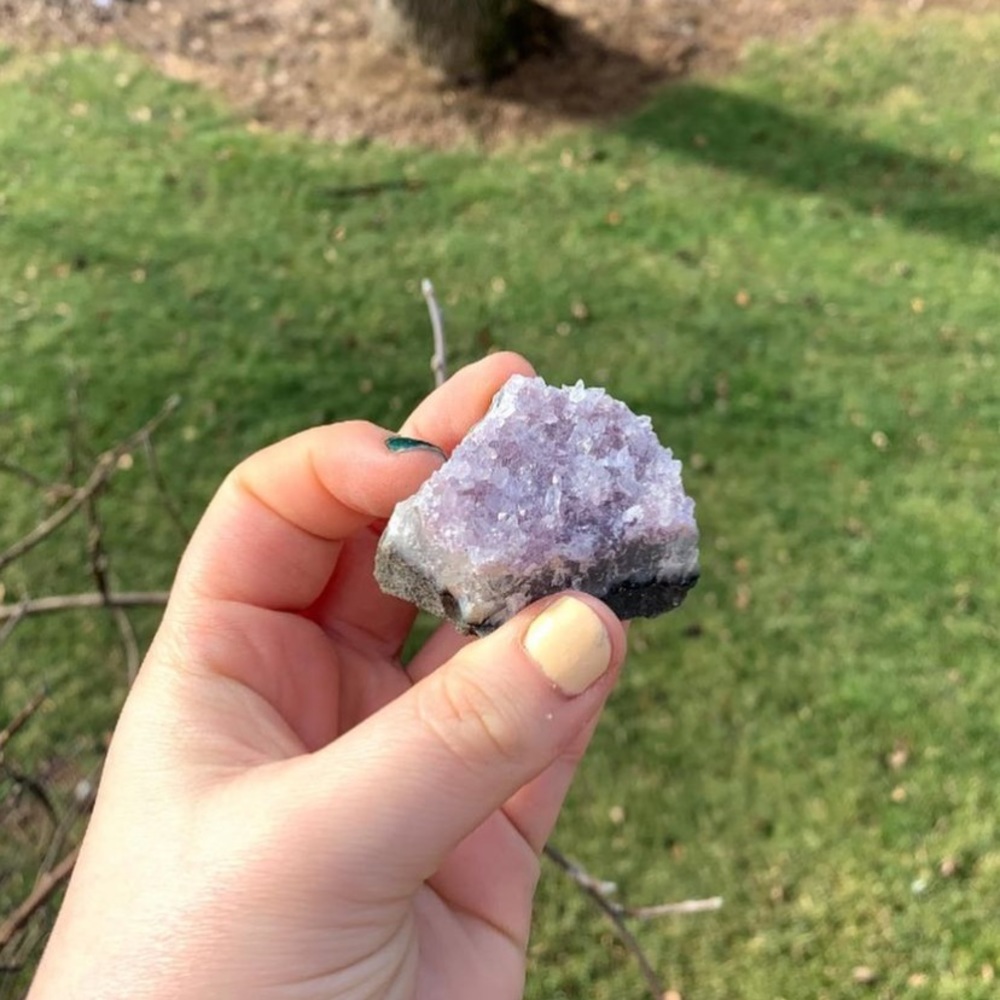 Amethyst crystal cluster
